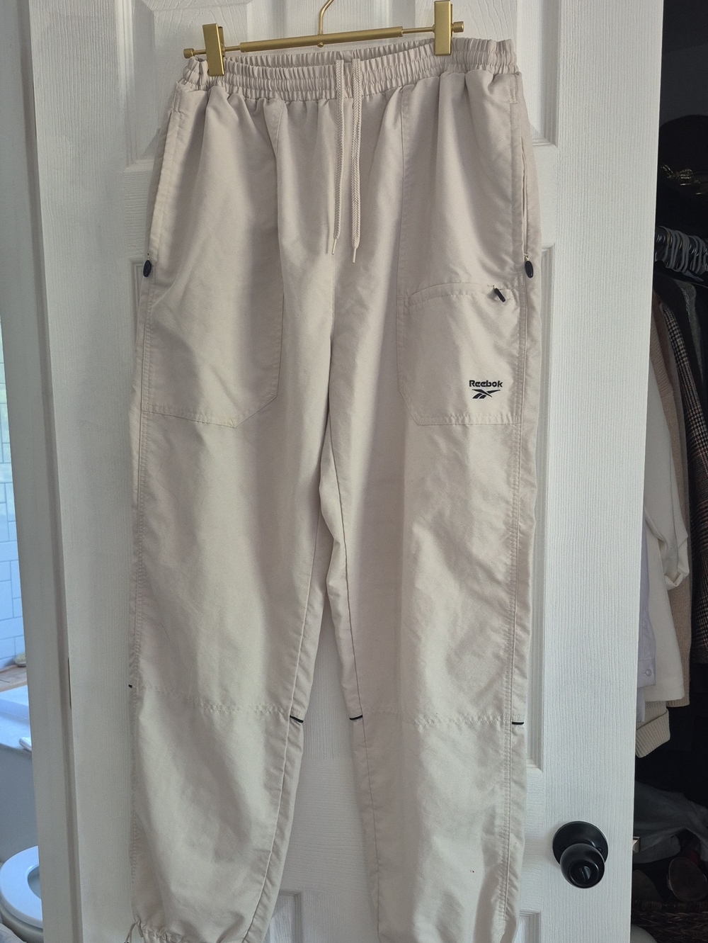 Reebok Men's Cream Cargo Jogger Pants